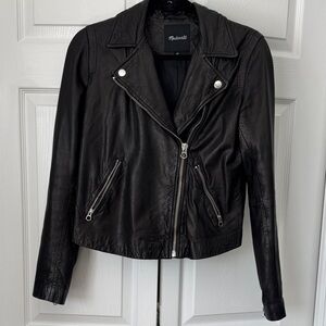 Madewell Classic Black Leather Moto Jacket